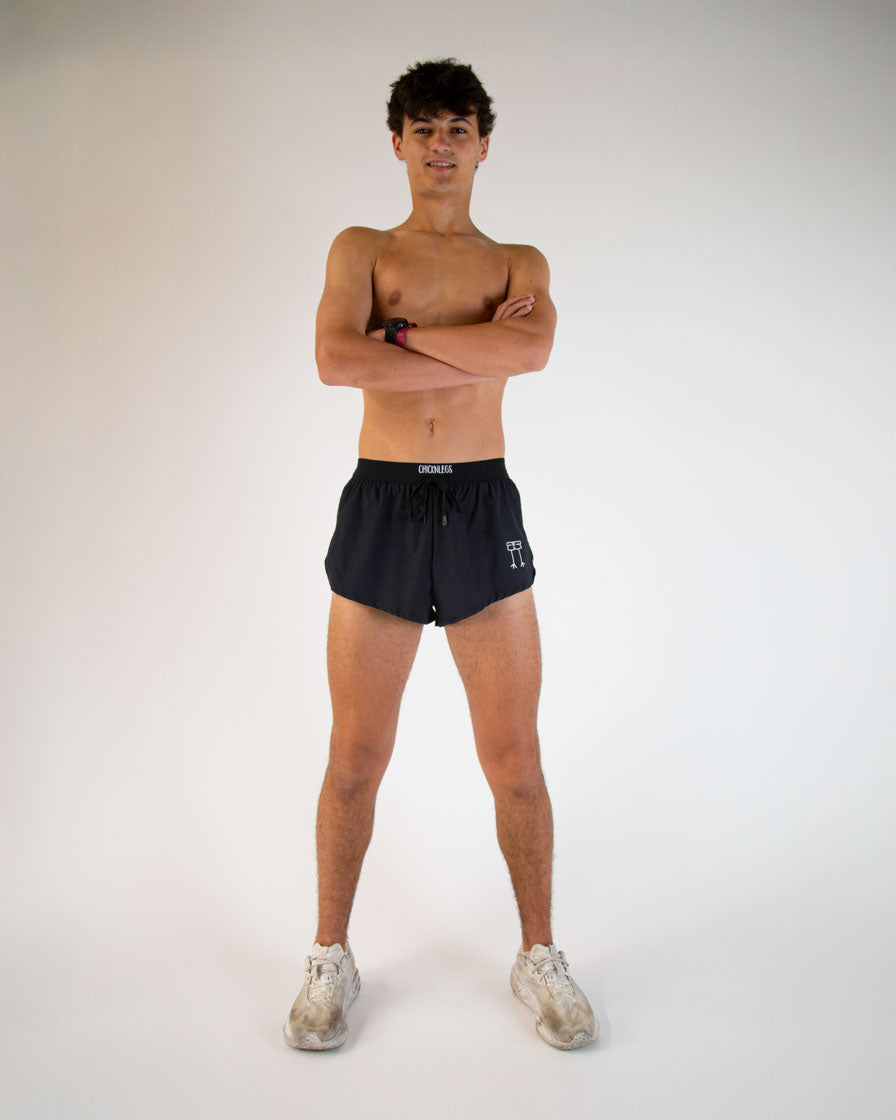 Men's Black 2" DS Split Shorts