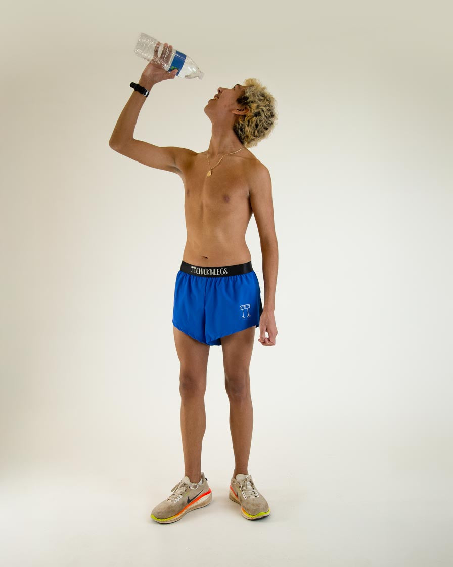 Men's Blue 2" Split Shorts
