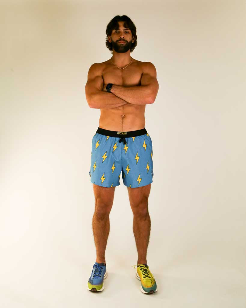 Men's Blue Bolts 5" DS Running Shorts