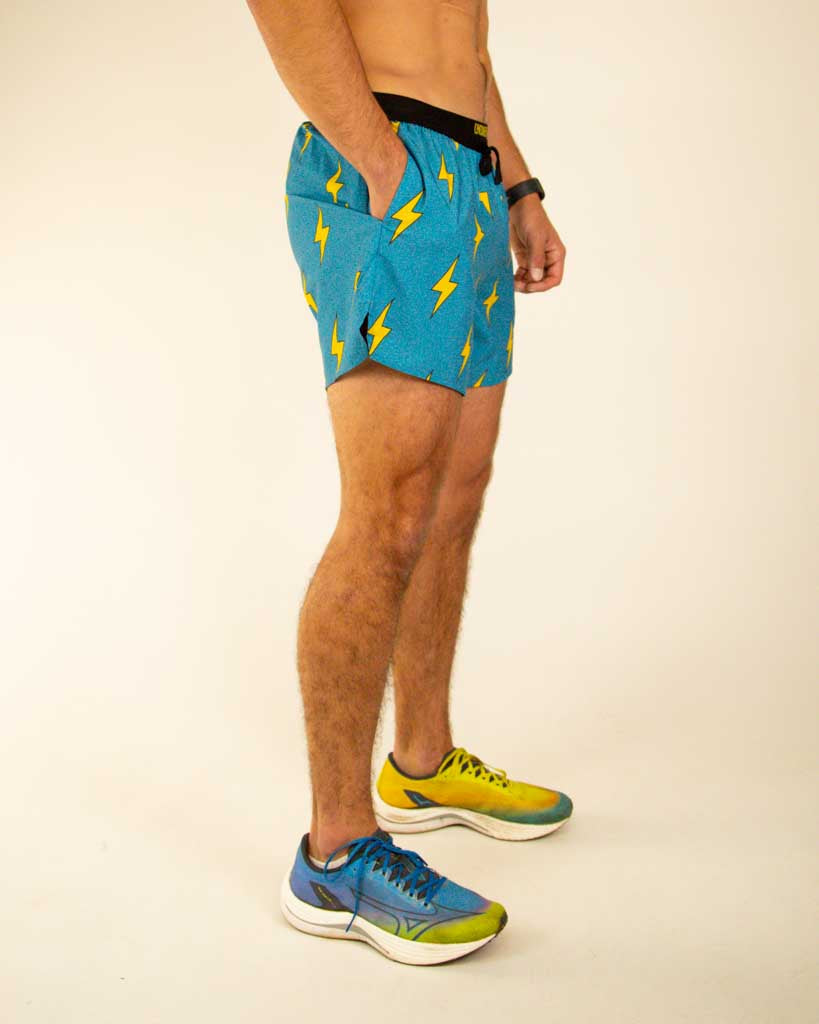 Men's Blue Bolts 5" DS Running Shorts