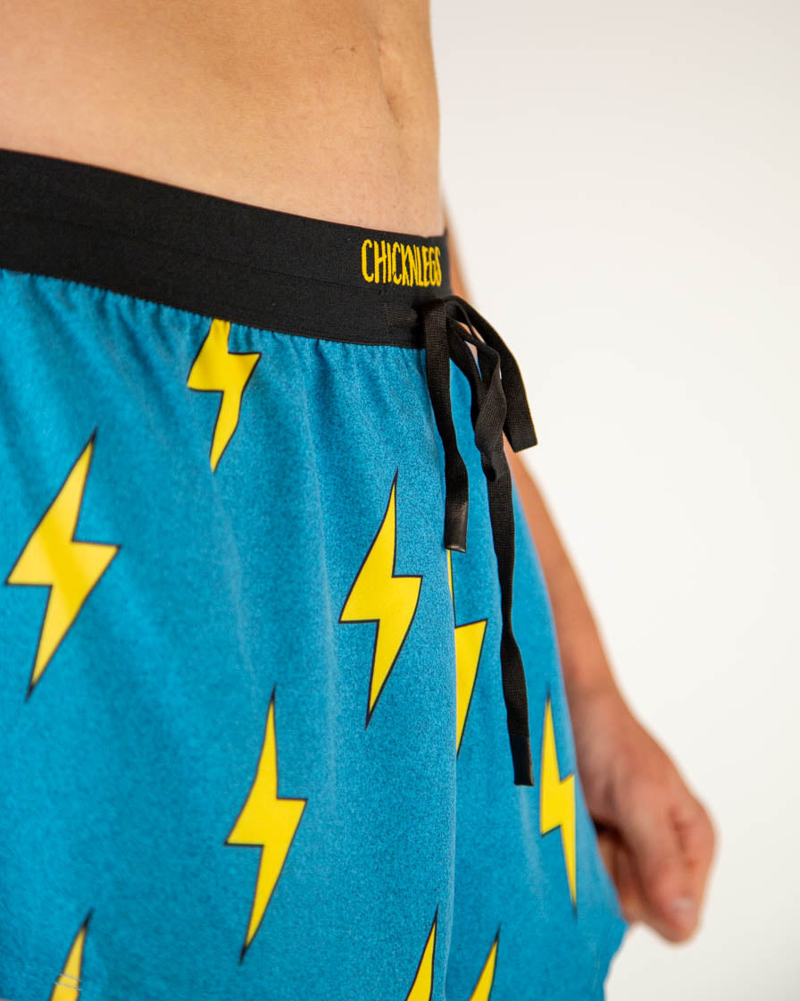 Men's Blue Bolts 2" DS Split Shorts