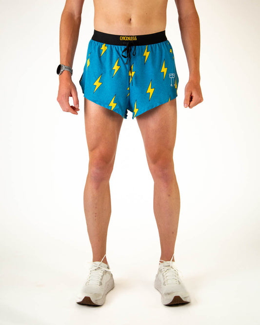 Men's Blue Bolts 2" DS Split Shorts