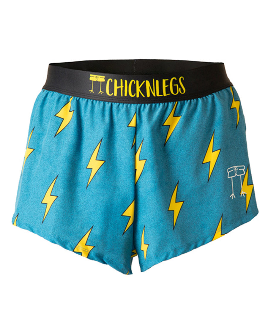 Men's Blue Bolts 2" Split Shorts
