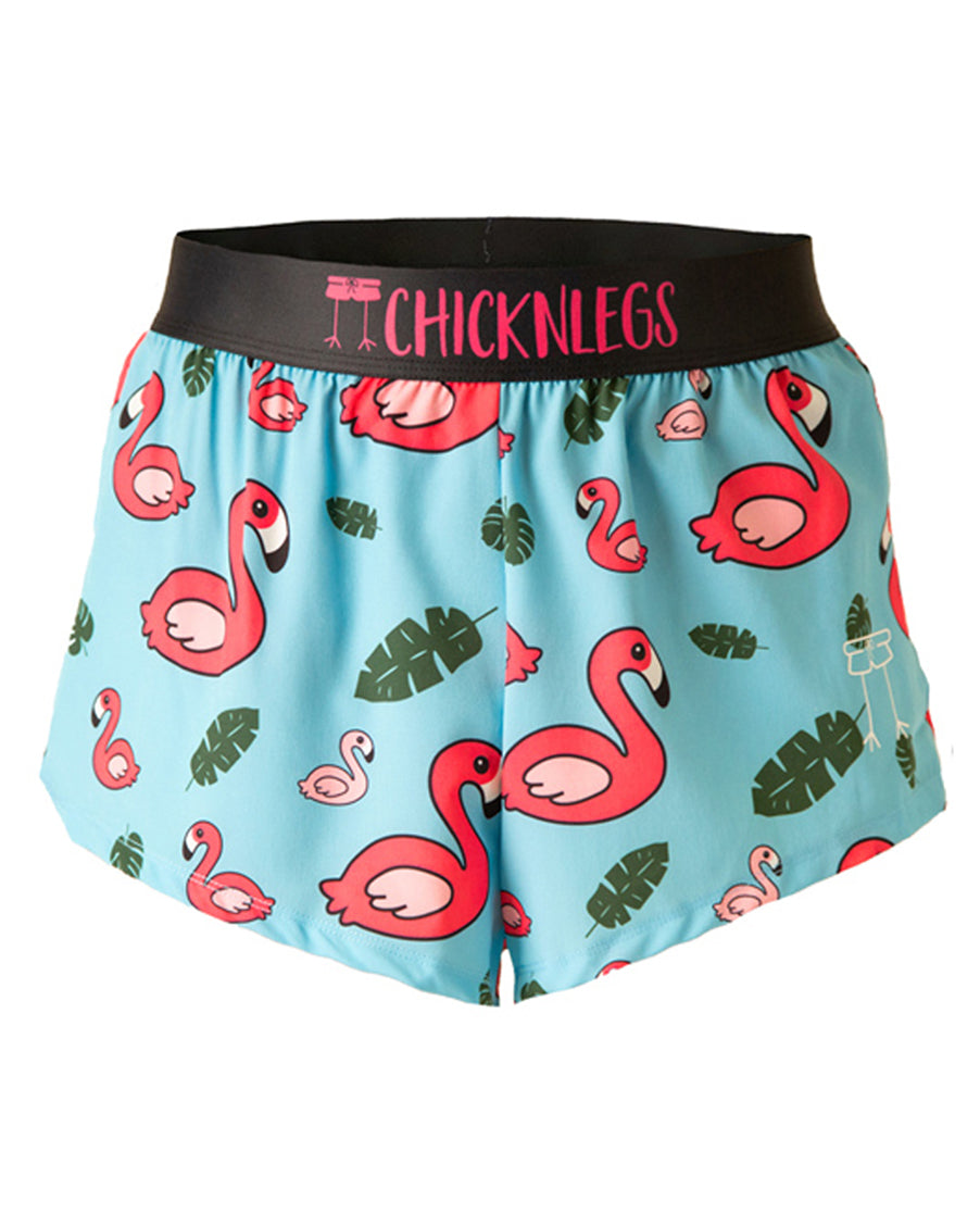 Men's Blue Flamingo 2" Split Shorts