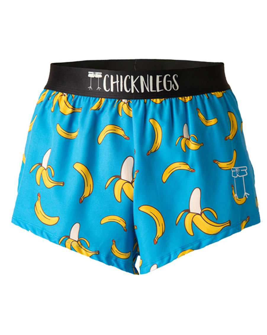 Men's Blue Bananas 2" Split Shorts