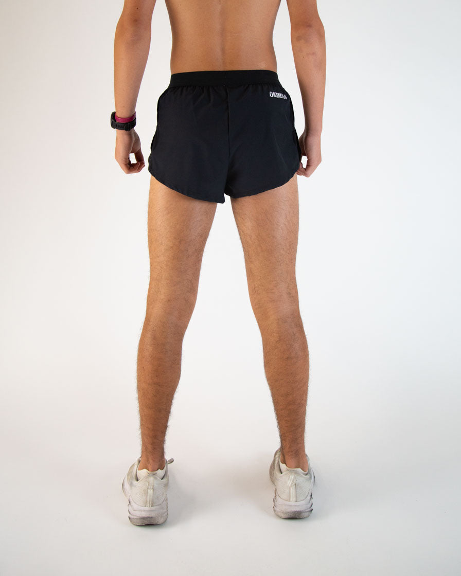 Men's Black 2" DS Split Shorts