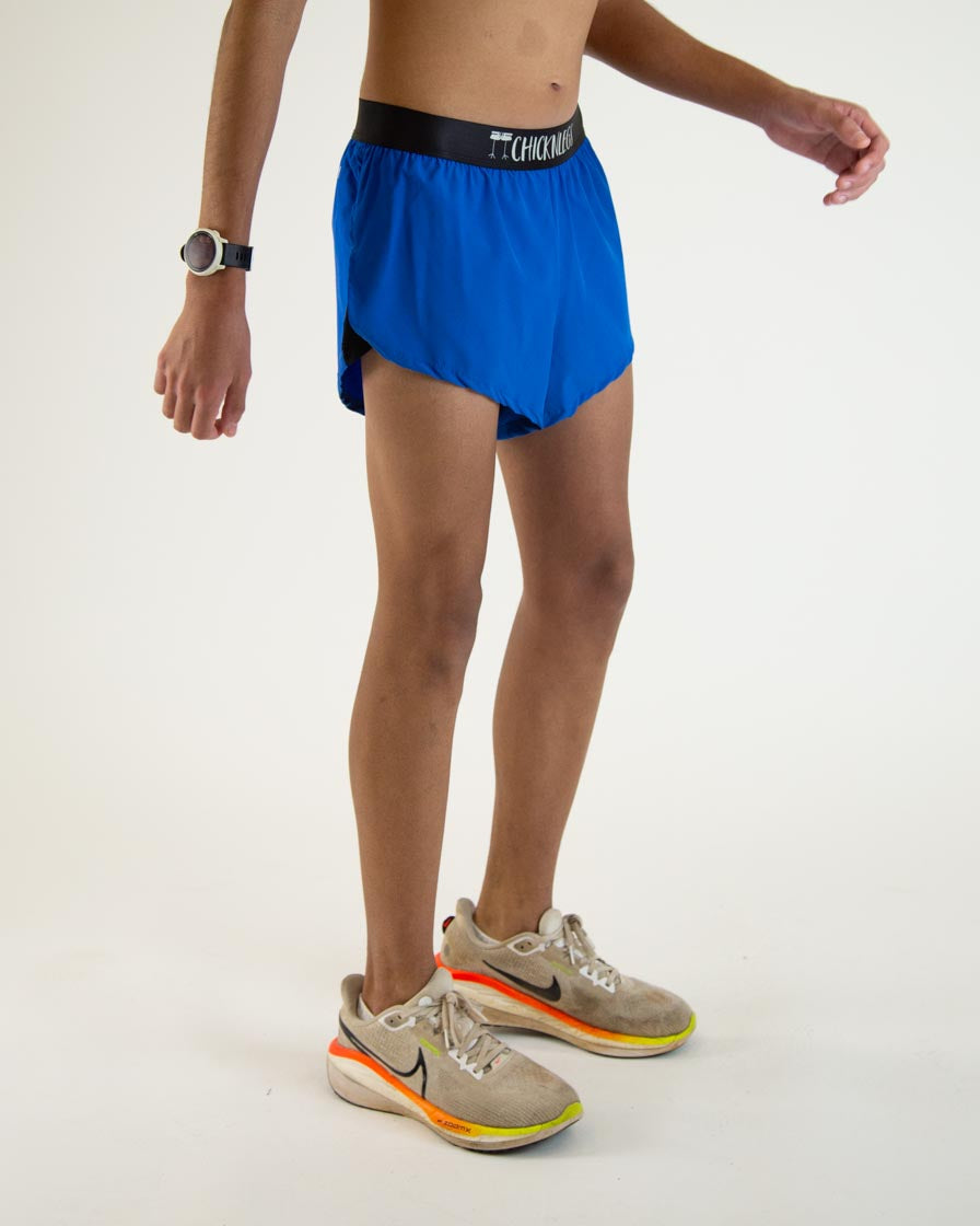 Men's Blue 2" Split Shorts