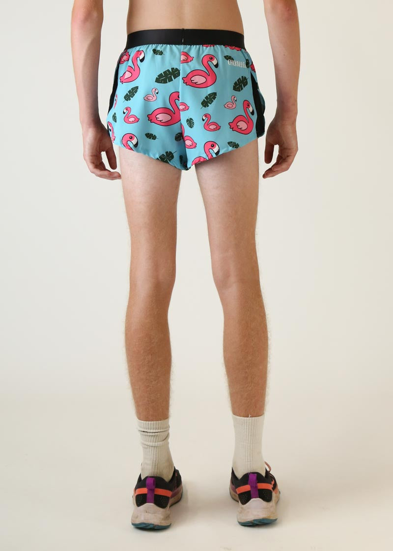Men's Blue Flamingo 2" Split Shorts