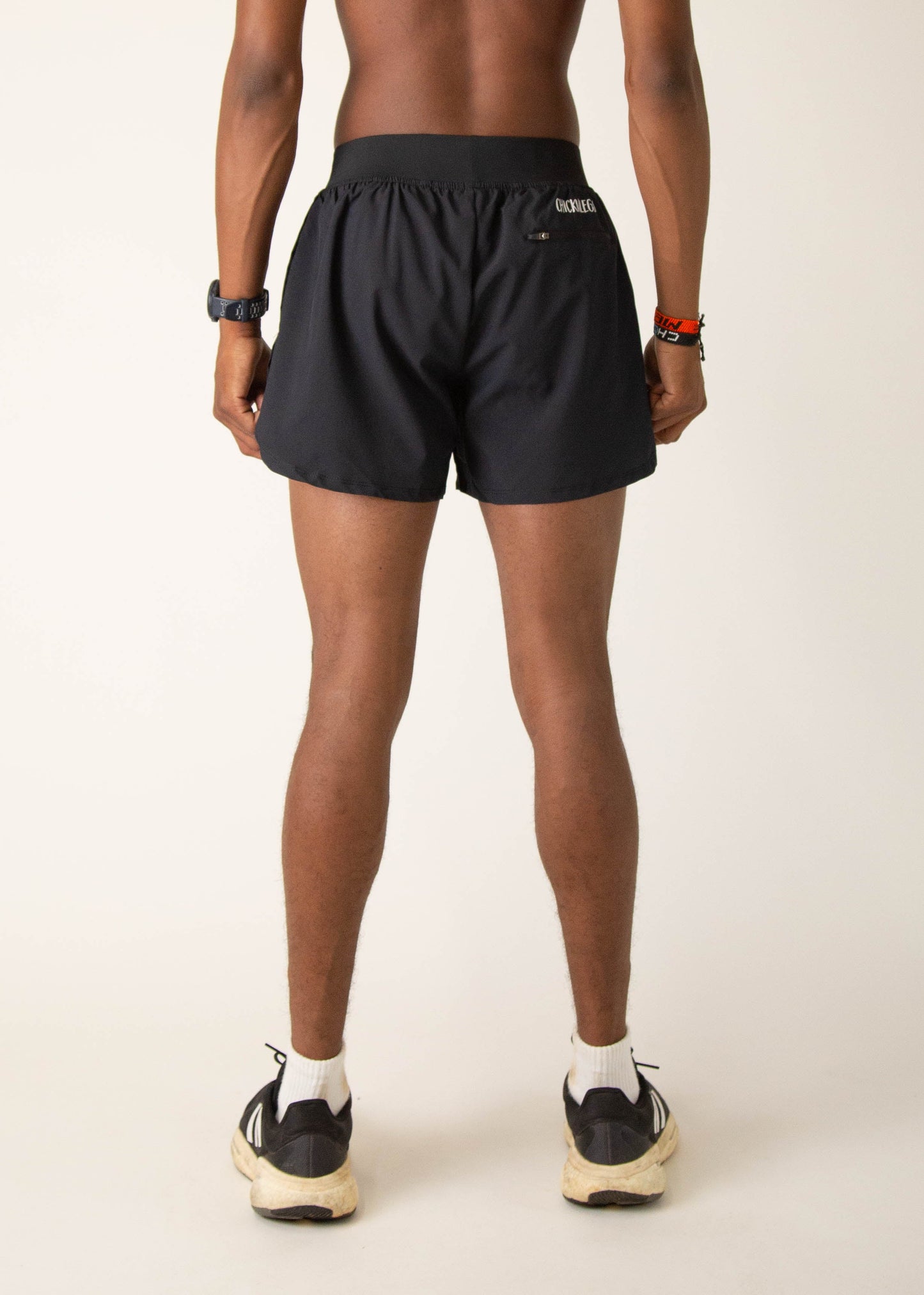 Men's Black 4" Half Split Shorts