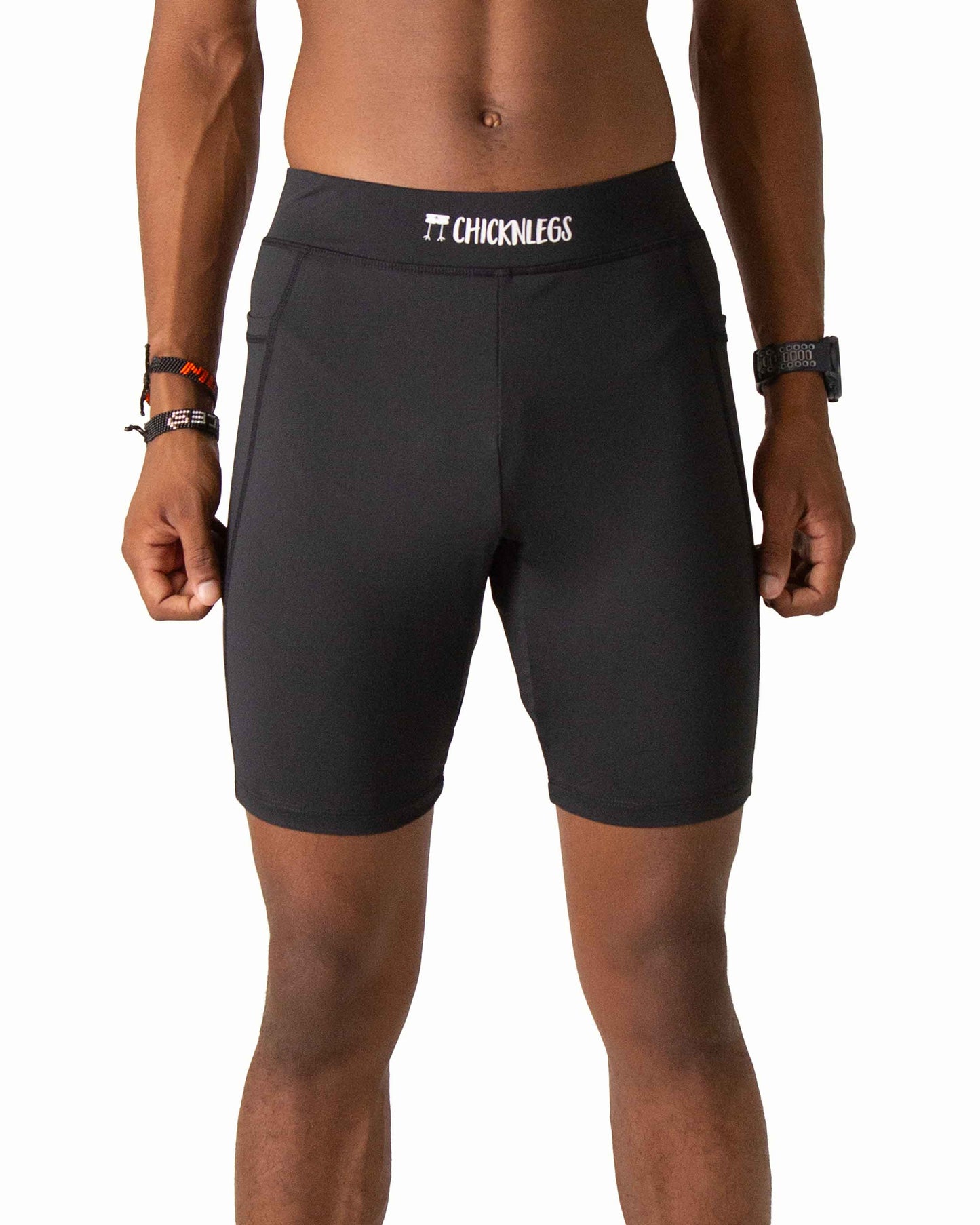 Men's Black 8" Half Tights