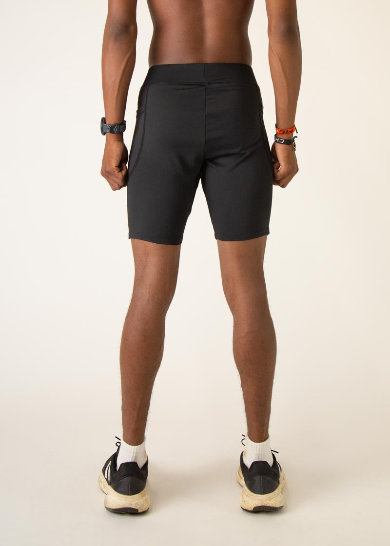 Men's Black 8" Half Tights