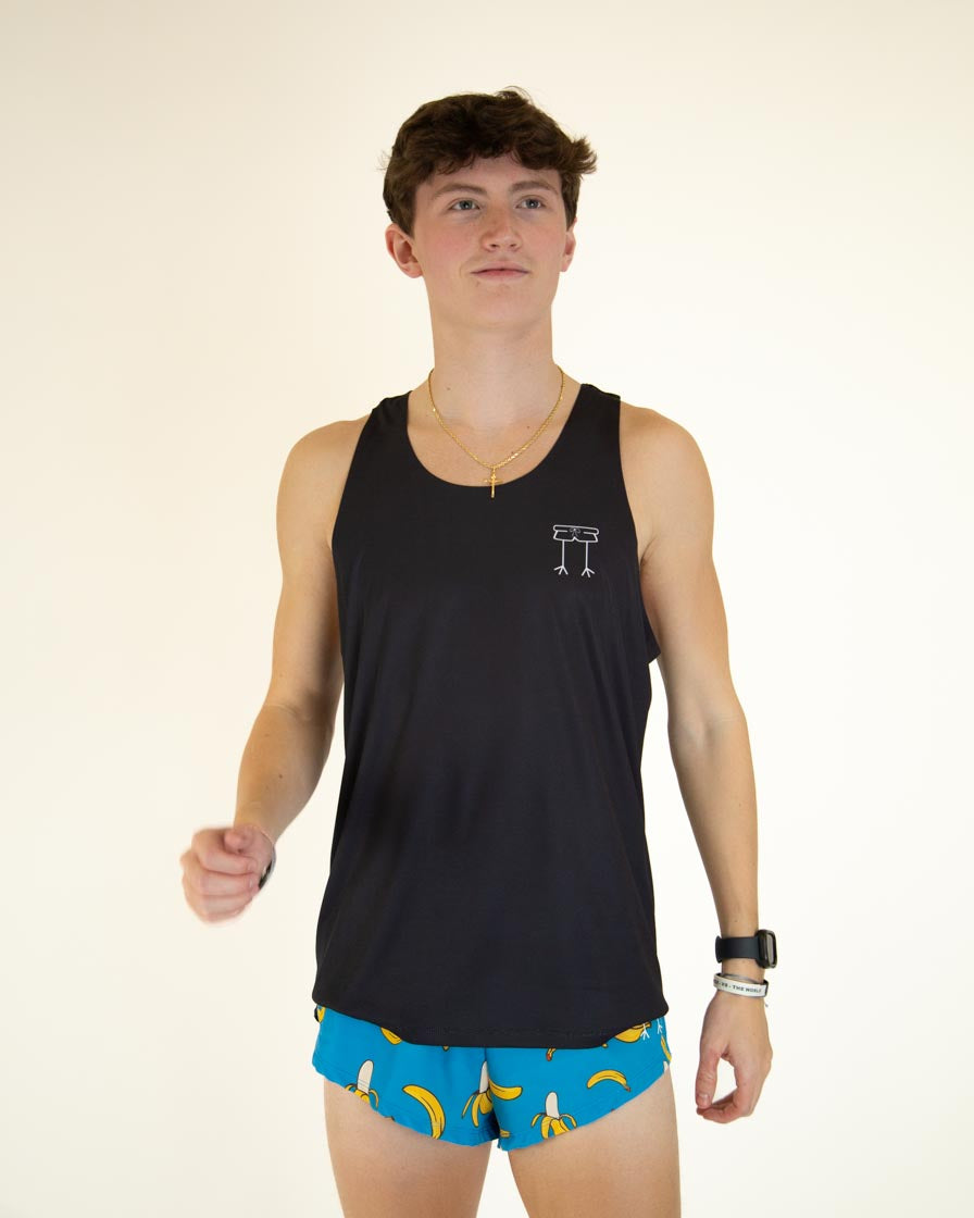 Men's Black Performance Singlet
