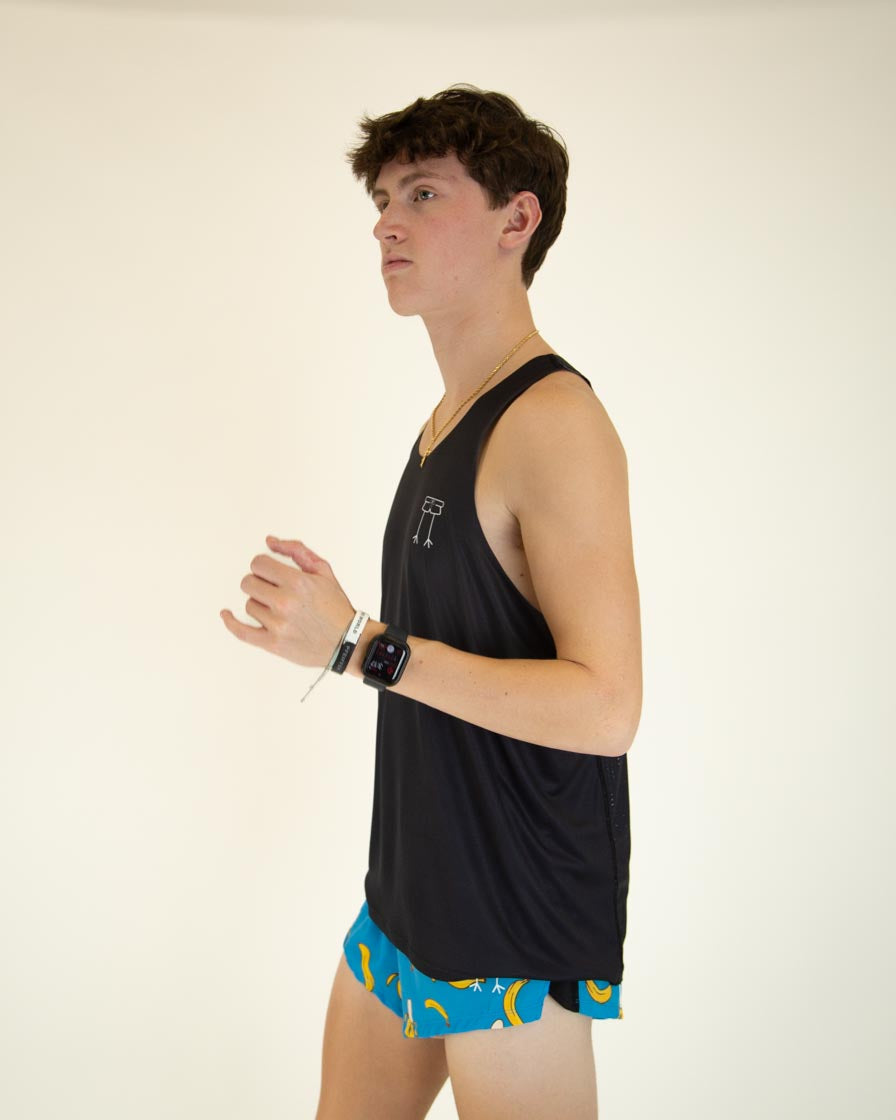 Men's Black Performance Singlet