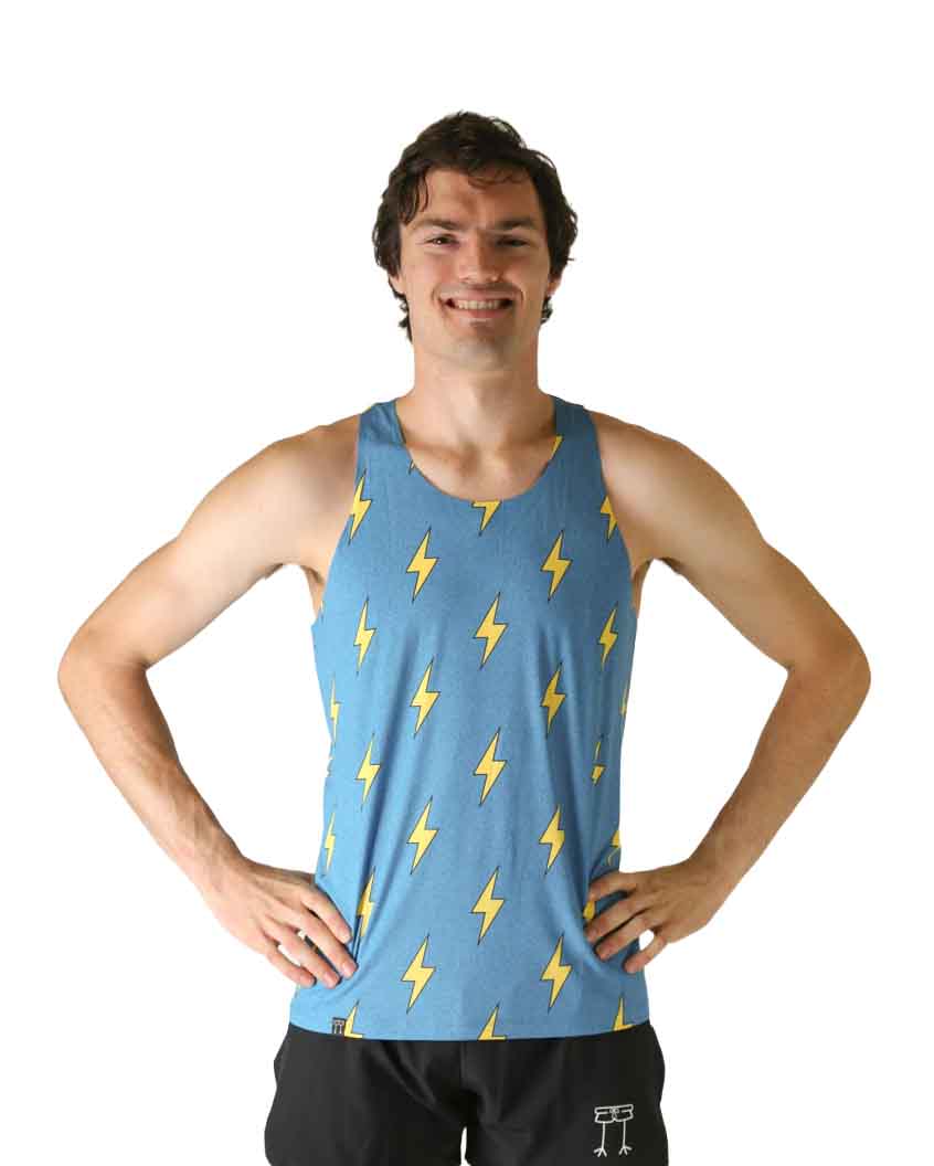 Men's Blue Bolts Performance Singlet